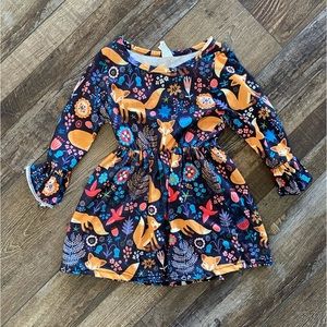 Fall Fox and Floral Dress